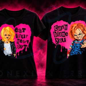 🎃 Dúo de Playeras Halloween: Chucky & Tiffany 🖤